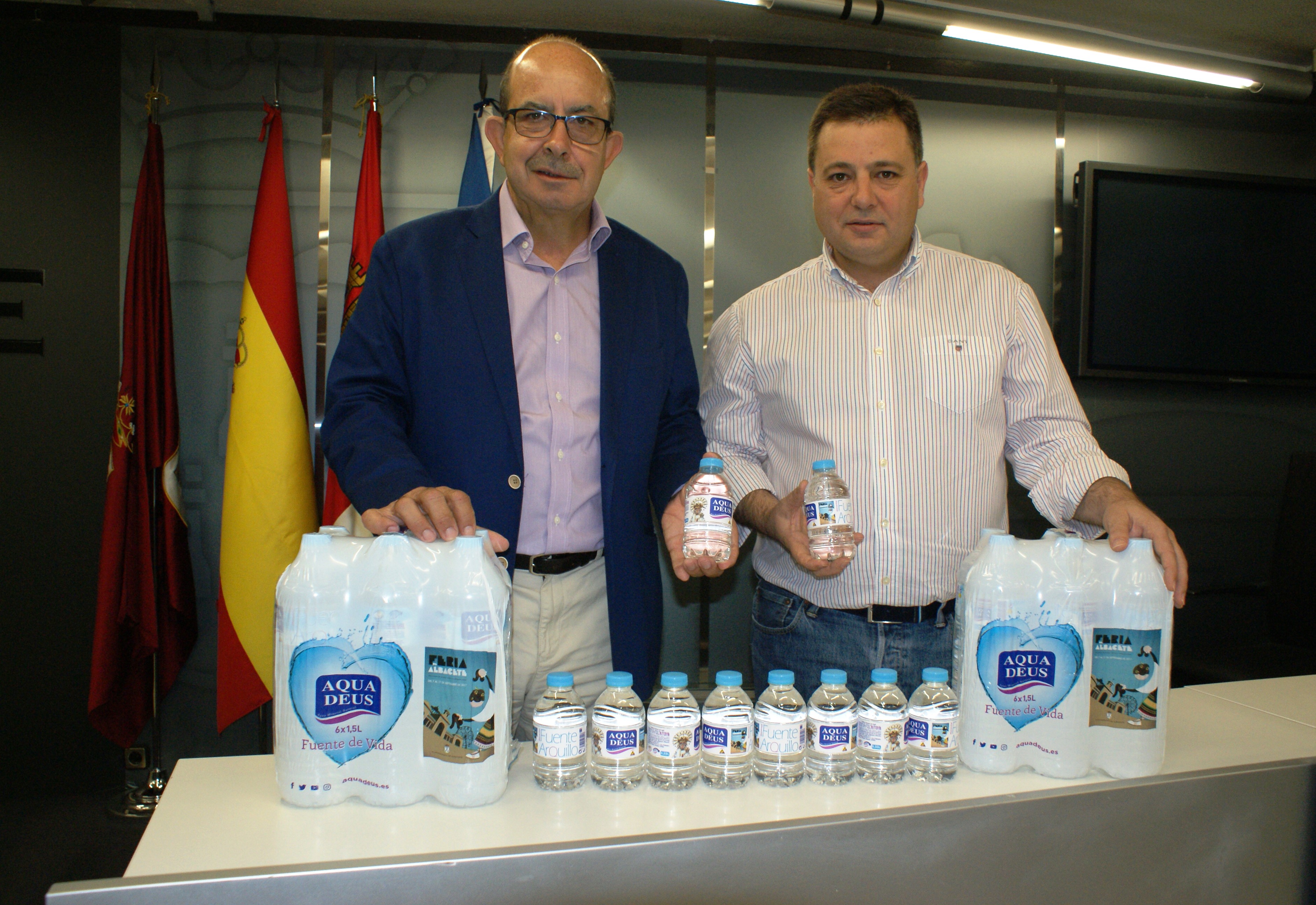 Aquadeus promociona la Feria de Albacete en sus botellas de agua