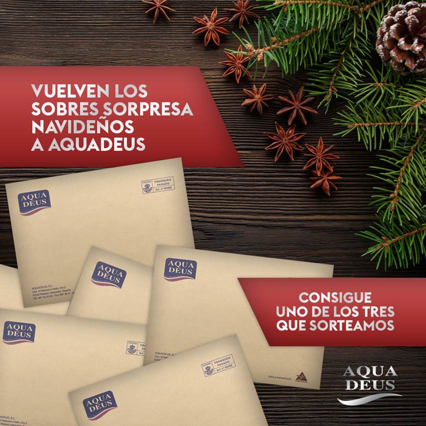 sobres sorpresa navideños de aquadeus