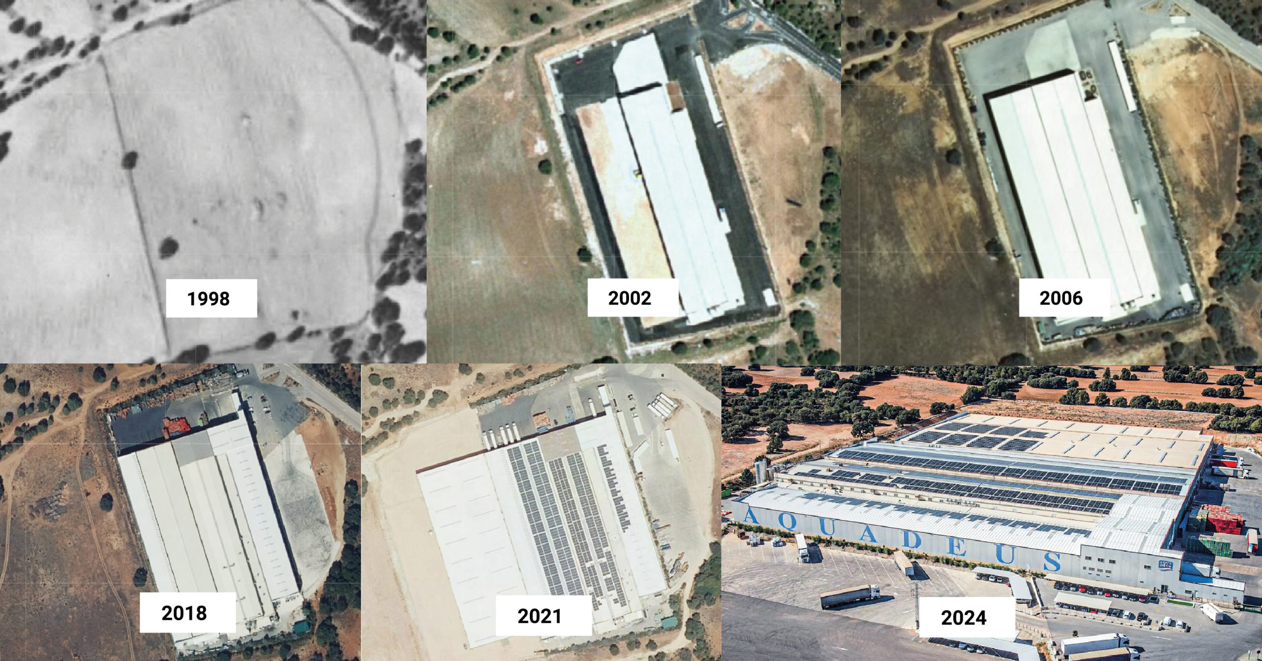 Instalaciones Aquadeus a lo largo de los años